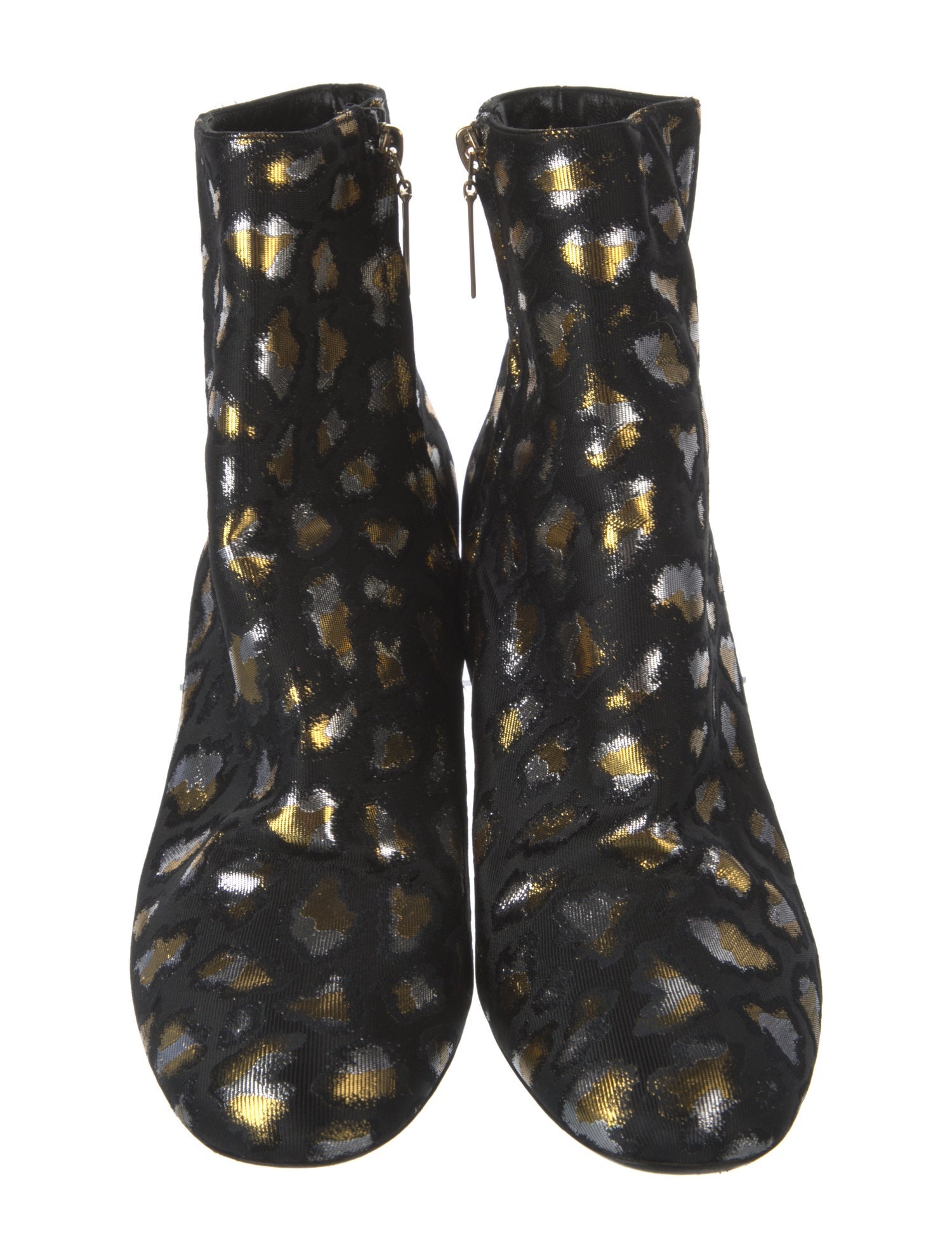 Saint Laurent Printed Glitter Accents Boots