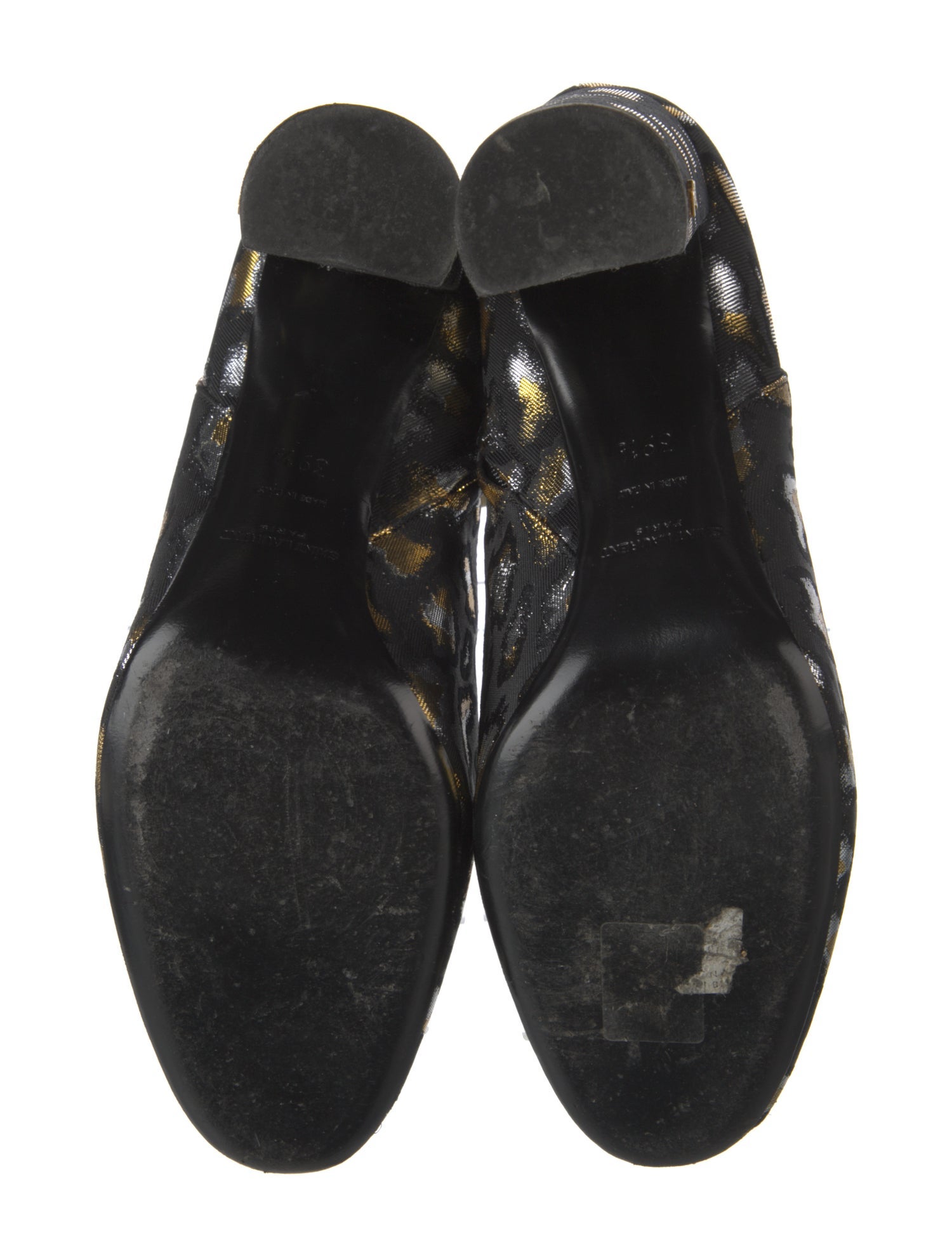 Saint Laurent Printed Glitter Accents Boots