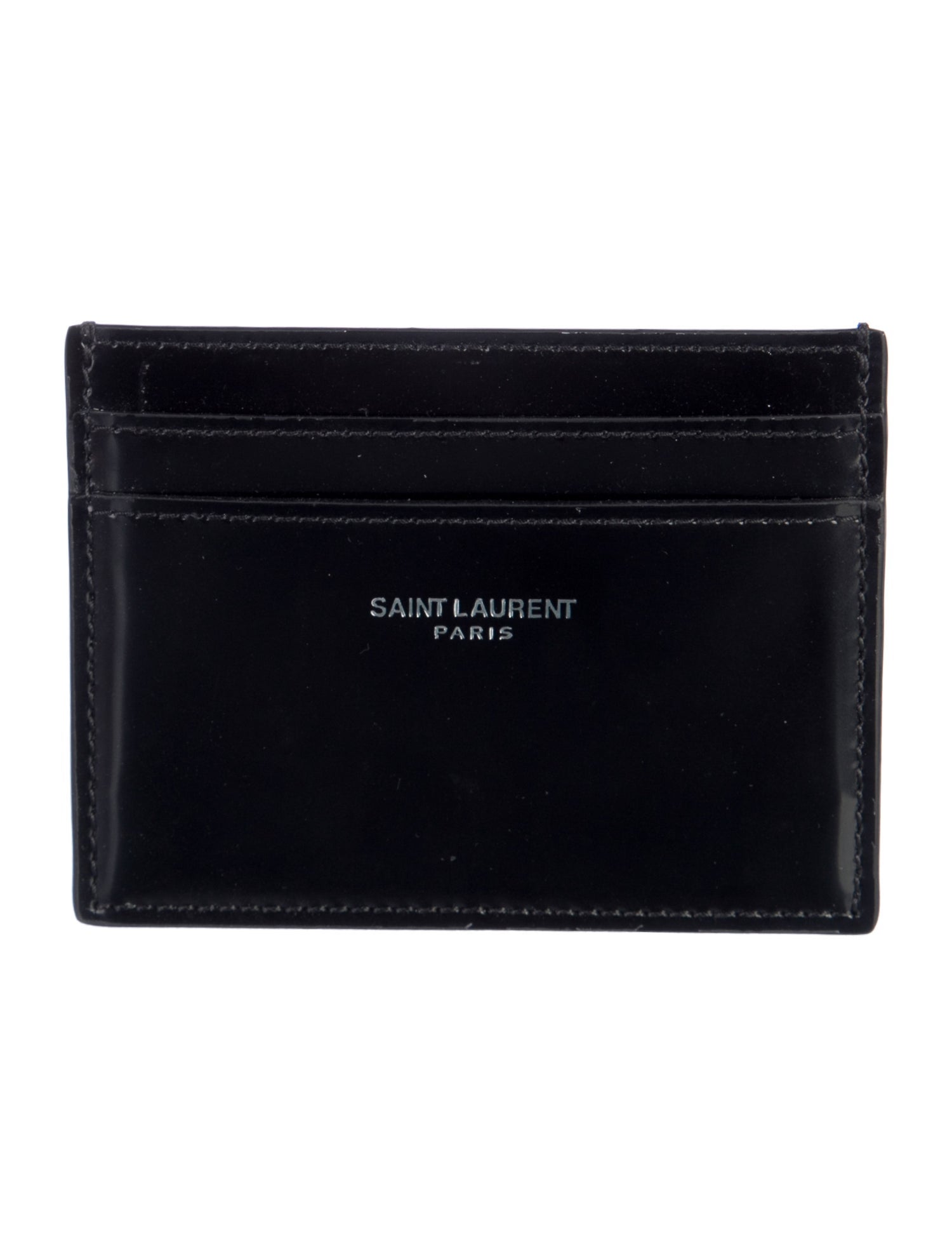Saint Laurent Leather Graphic Print Card Holder