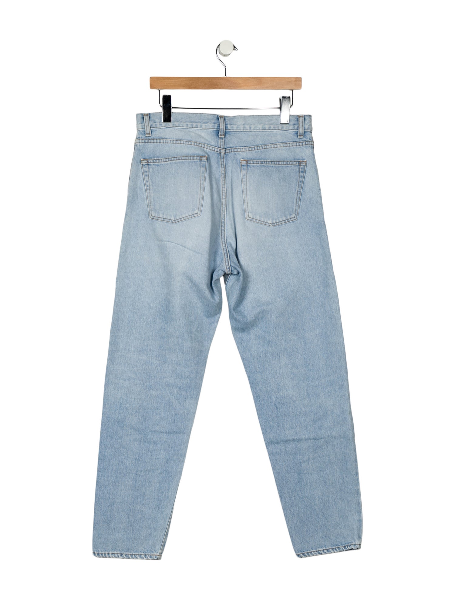 Saint Laurent High-Rise Straight Leg Jeans