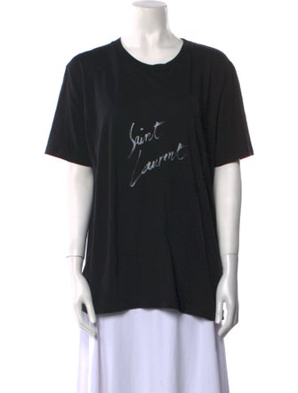 Saint Laurent Graphic Print Crew Neck T-Shirt