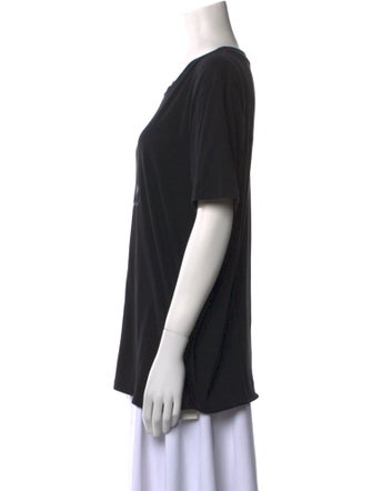 Saint Laurent Graphic Print Crew Neck T-Shirt