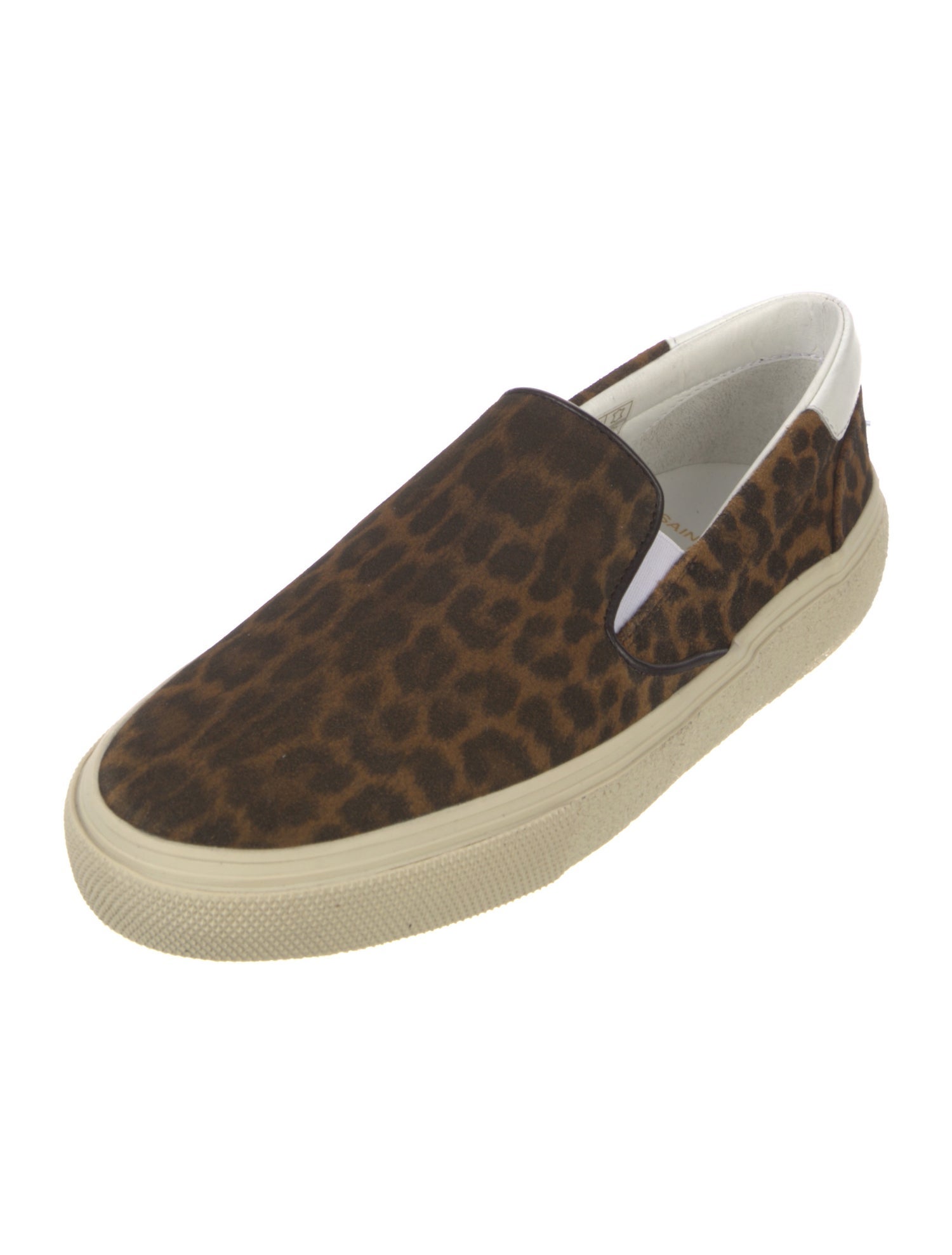 Saint Laurent Suede Animal Print Sneakers