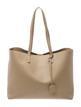 Saint Laurent Leather East/West Shopping Tote