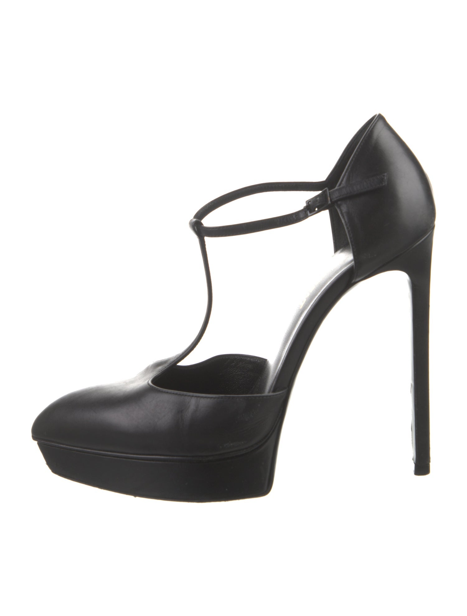Saint Laurent Leather T-Strap Pumps
