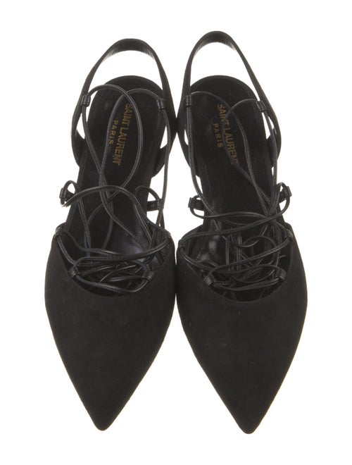 Saint Laurent Suede Slingback Flats