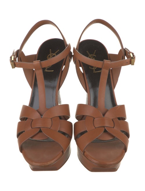 Saint Laurent Leather T-Strap Sandals