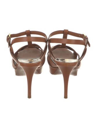 Saint Laurent Leather T-Strap Sandals