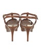Saint Laurent Leather T-Strap Sandals
