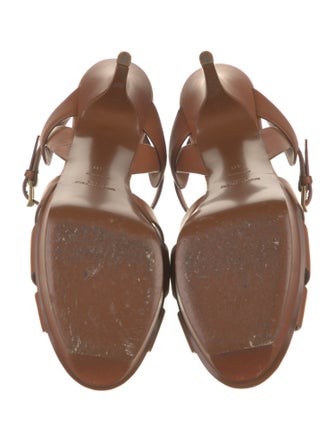 Saint Laurent Leather T-Strap Sandals
