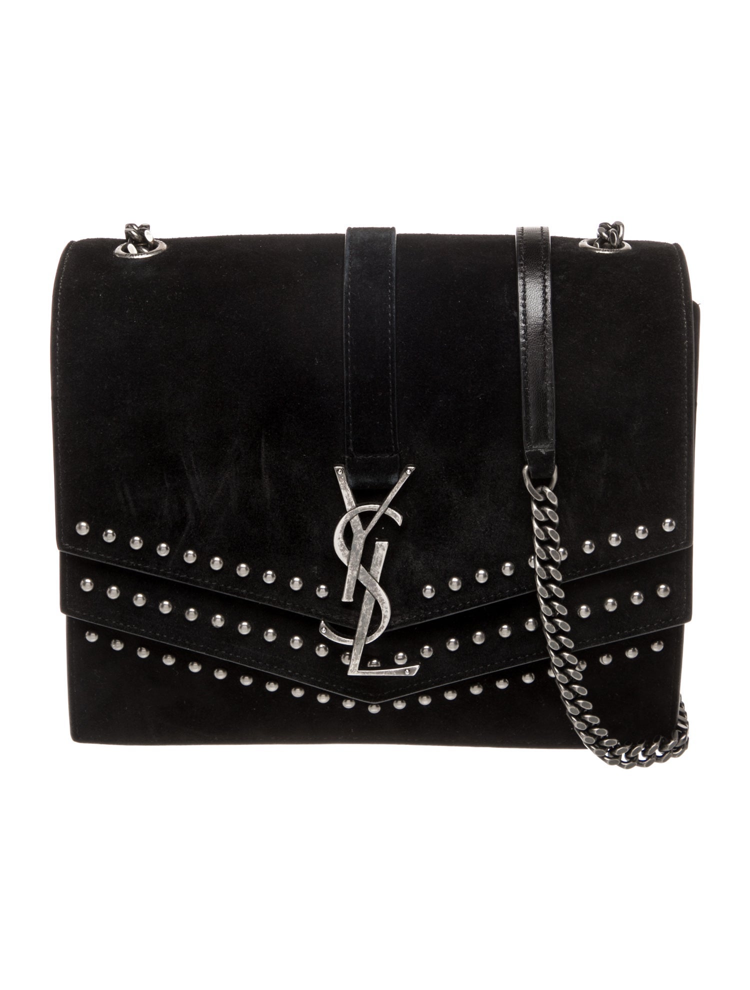 Saint Laurent Suede Evening Bag Medium