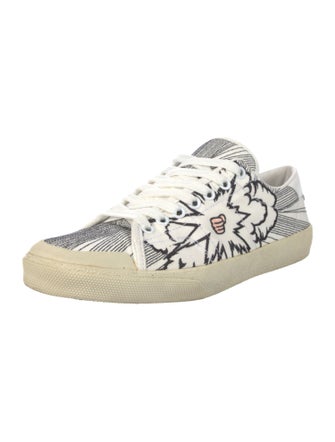 Saint Laurent Canvas Printed Sneakers