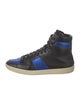 Saint Laurent Leather Colorblock Pattern Sneakers