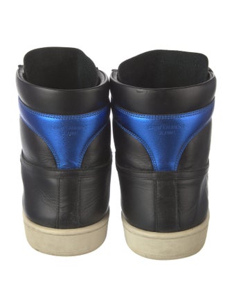 Saint Laurent Leather Colorblock Pattern Sneakers