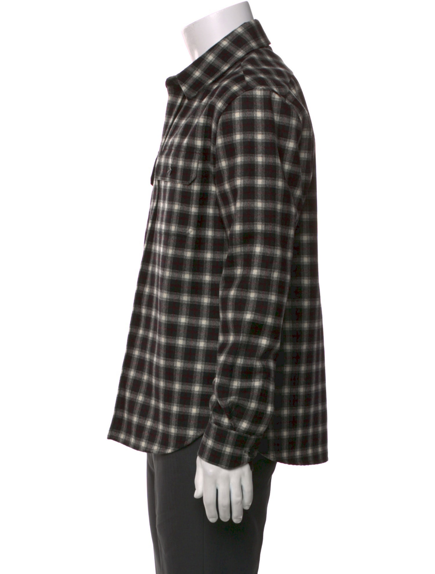 Saint Laurent 2020 Check Plaid Long Sleeve Shirt w/ Tags