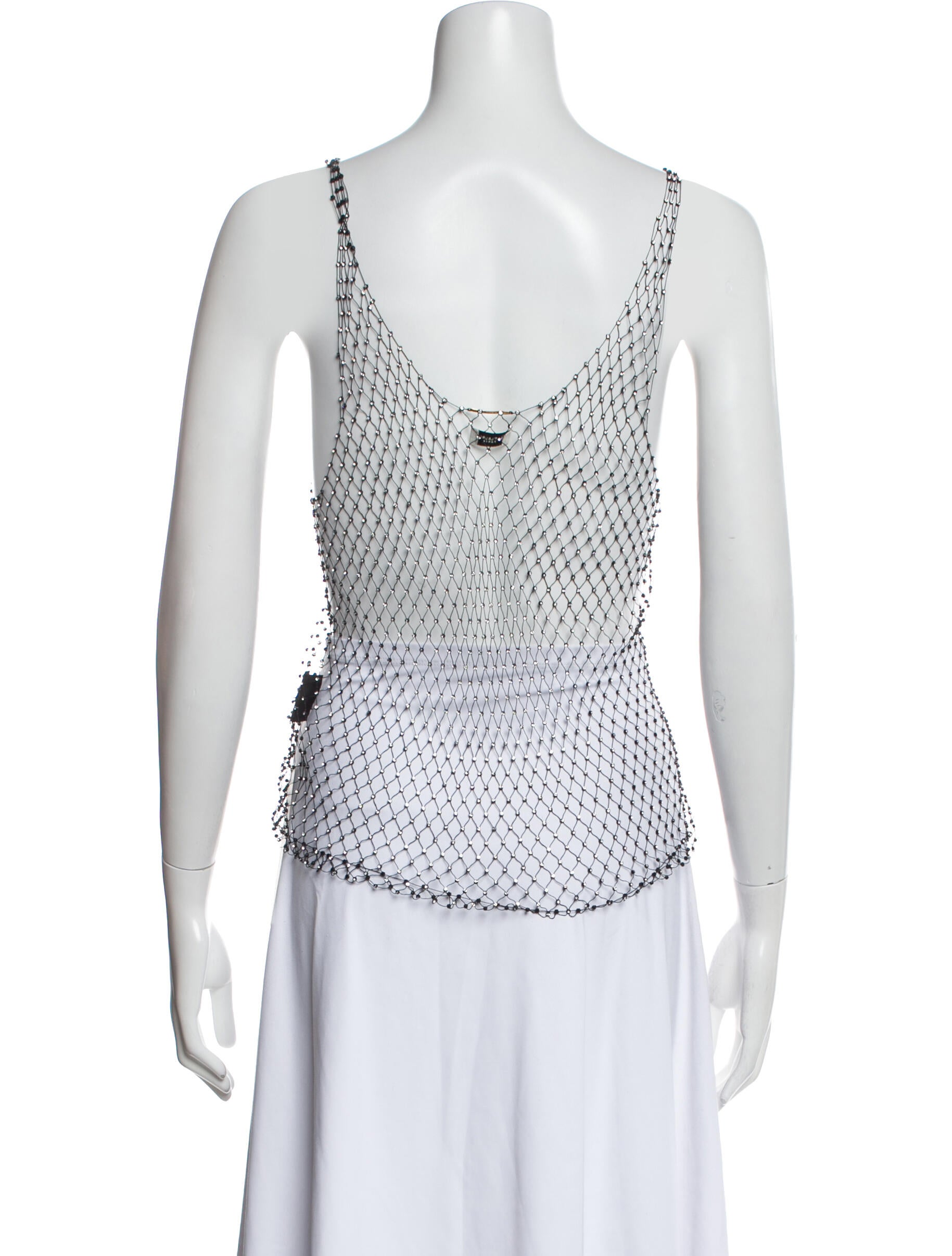 Saint Laurent Polka Dot Print Scoop Neck Top