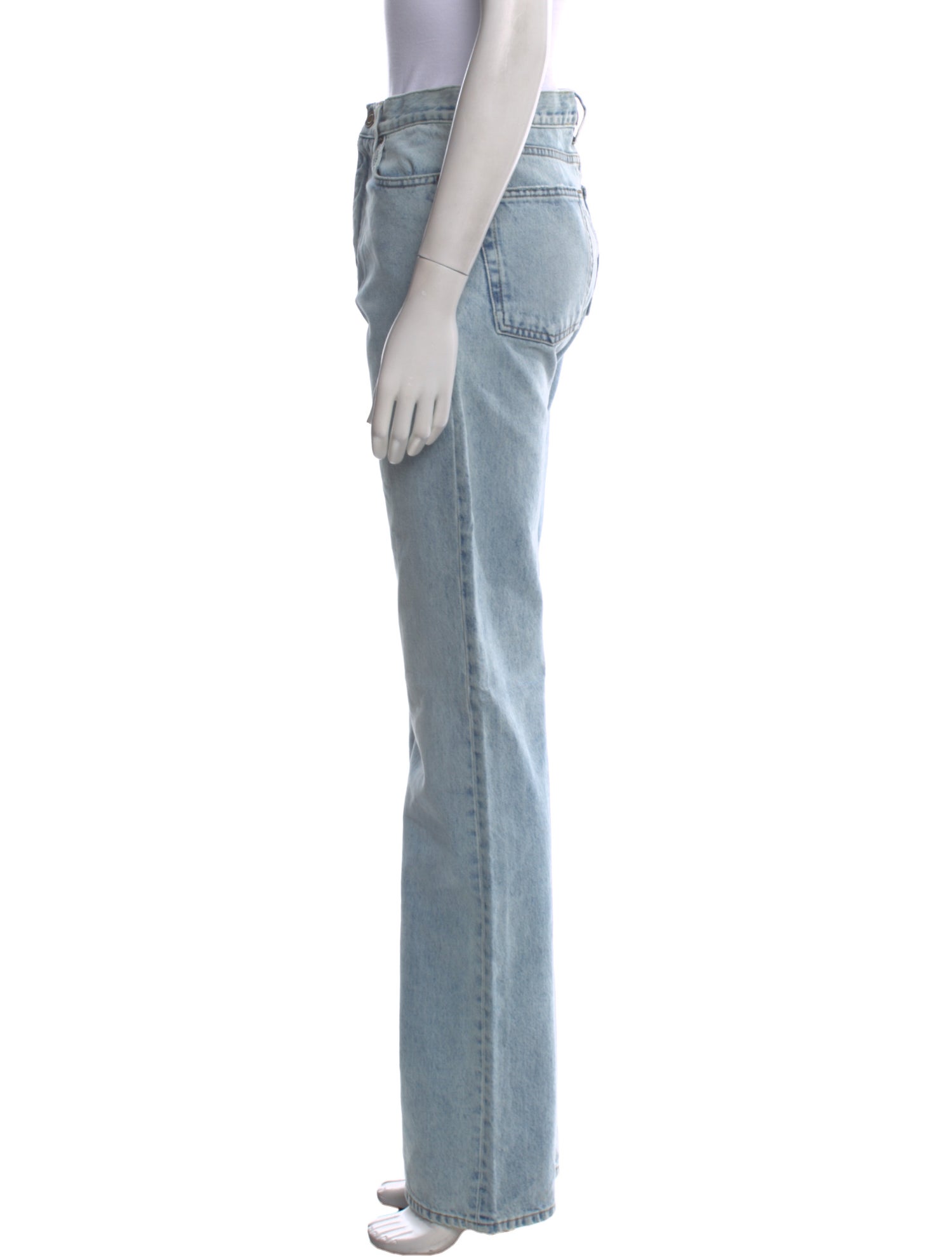 Saint Laurent High-Rise Straight Leg Jeans