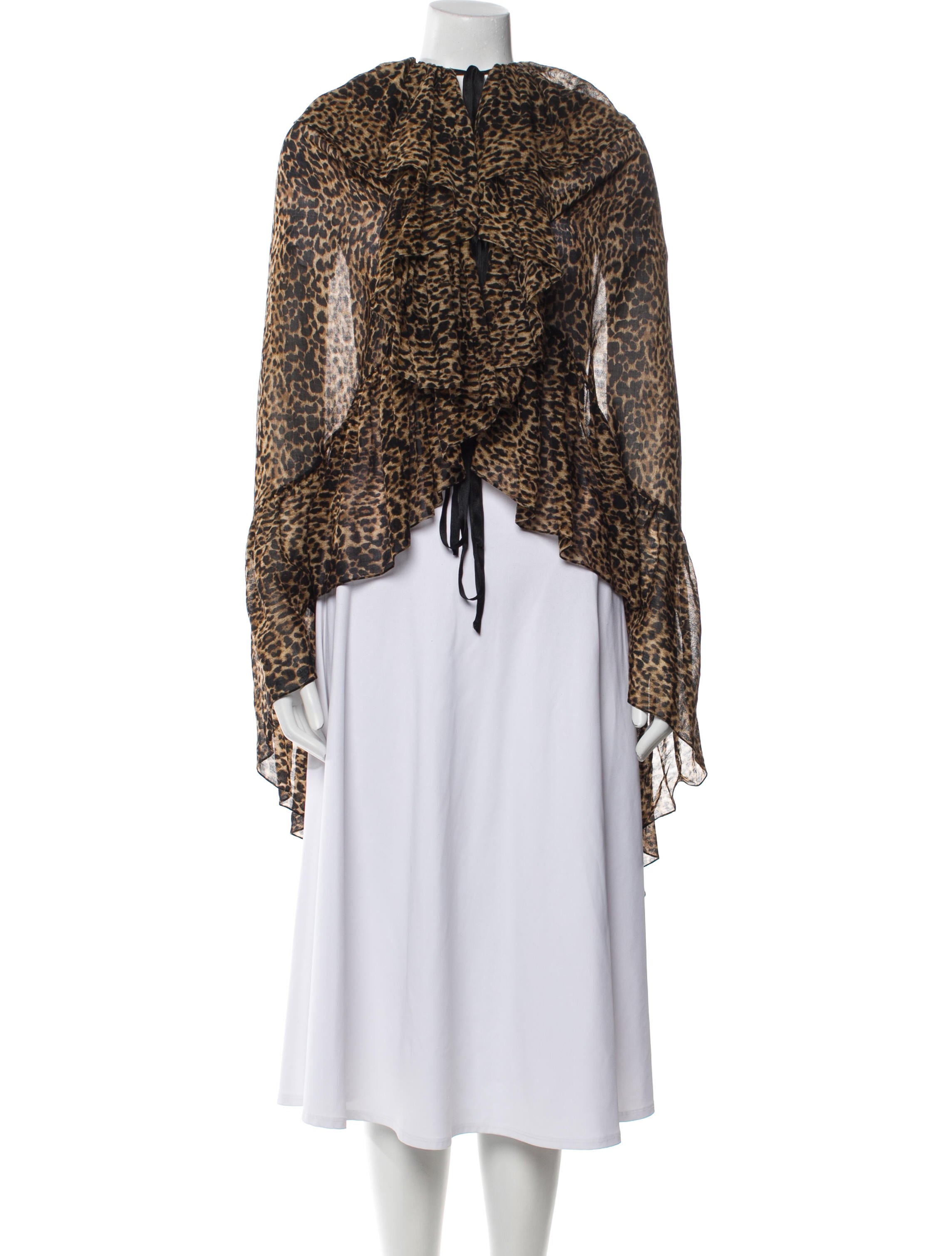 Saint Laurent Animal Print Scarf