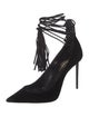 Saint Laurent Velvet Tassel Accents Pumps