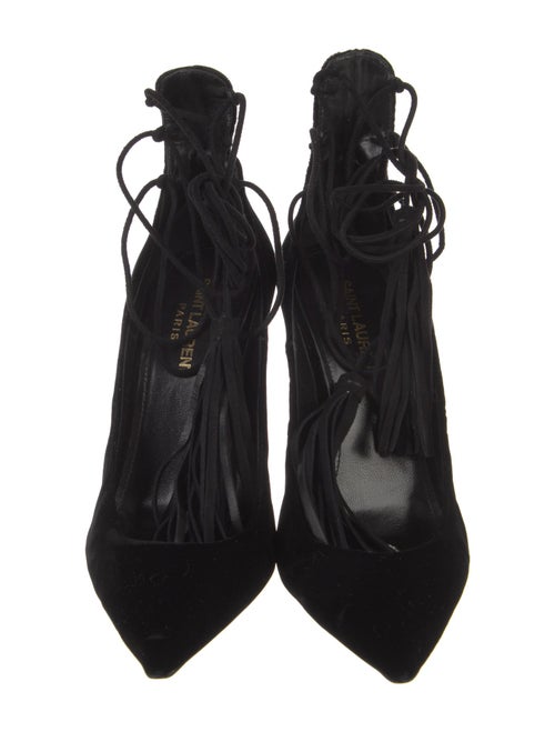 Saint Laurent Velvet Tassel Accents Pumps