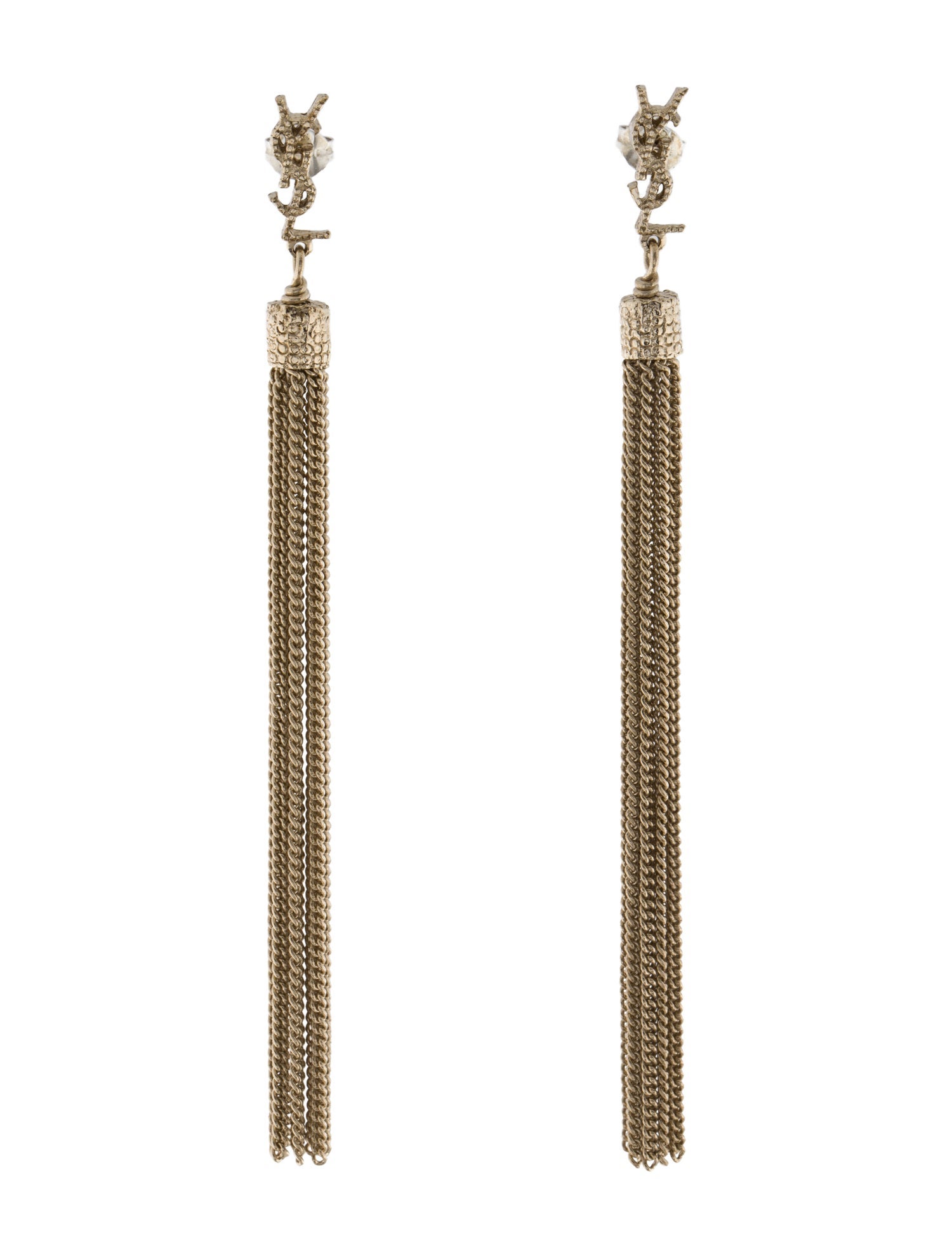 Saint Laurent LouLou Chain Tassel Earrings