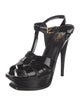 Saint Laurent Patent Leather T-Strap Sandals