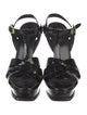 Saint Laurent Patent Leather T-Strap Sandals