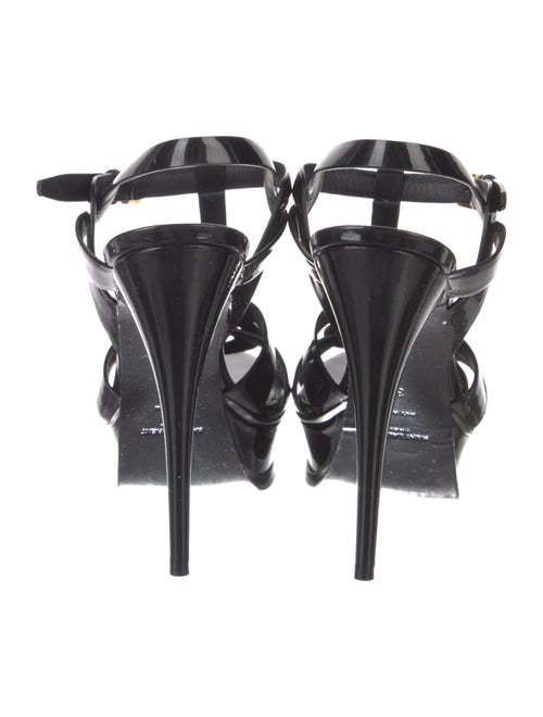 Saint Laurent Patent Leather T-Strap Sandals