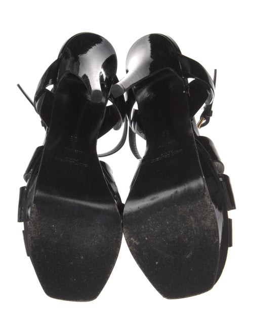 Saint Laurent Patent Leather T-Strap Sandals
