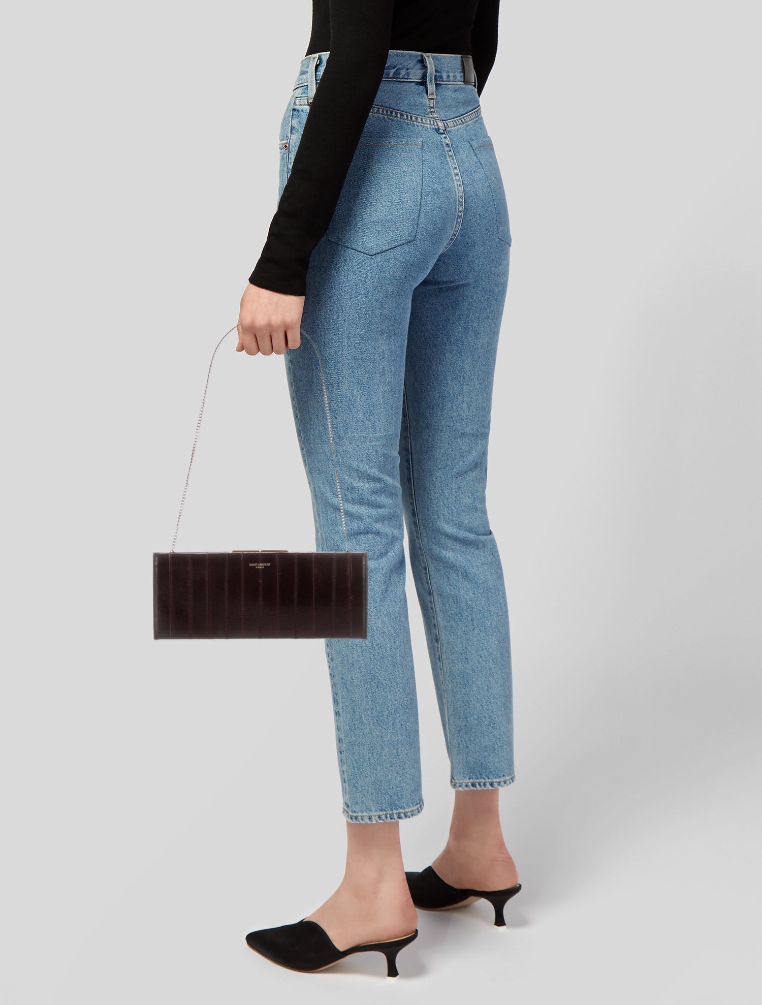 Saint Laurent Eel Skin Clutch 2023