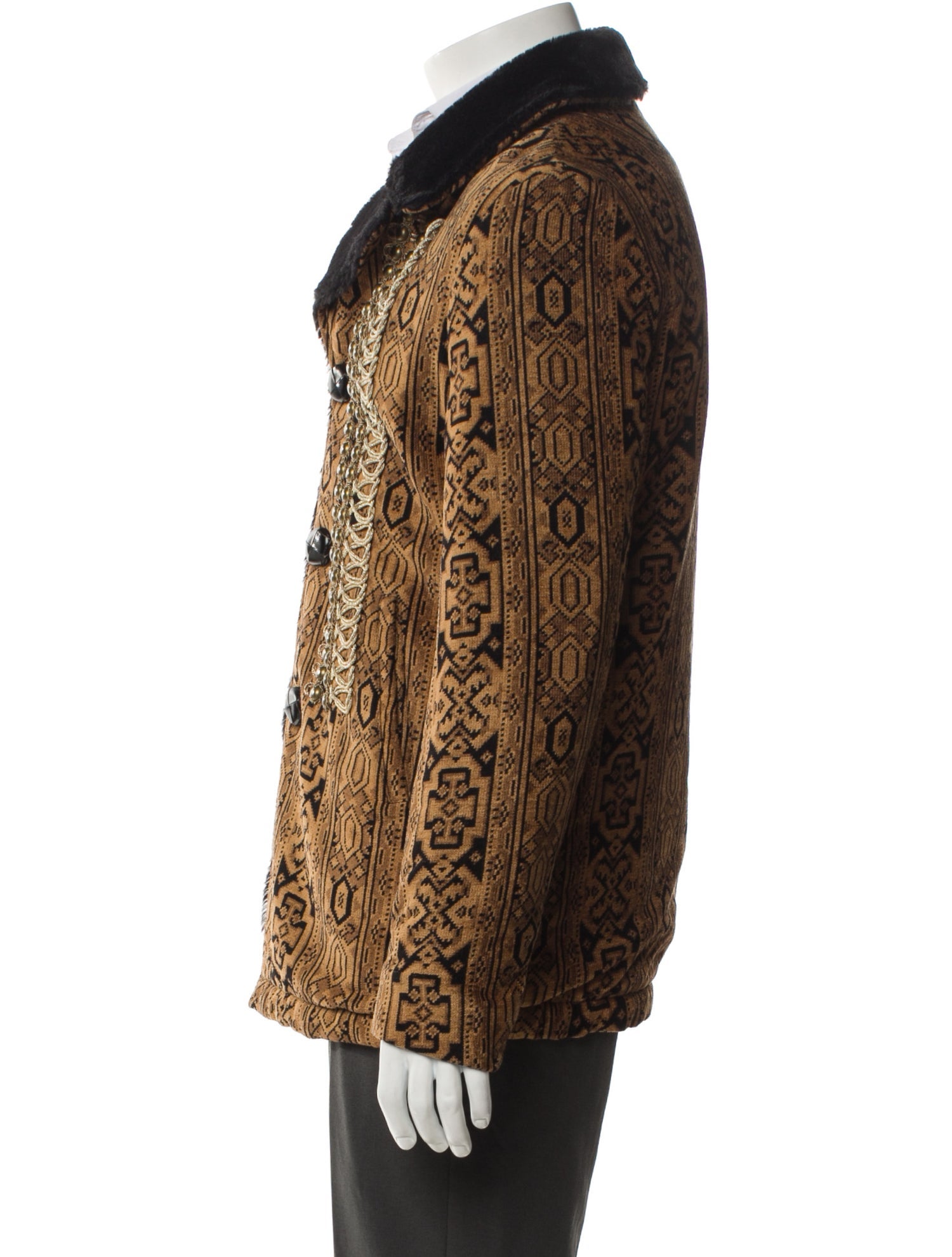 Saint Laurent 2016 'Palladium' Canadian Tapestry Moto Jacket