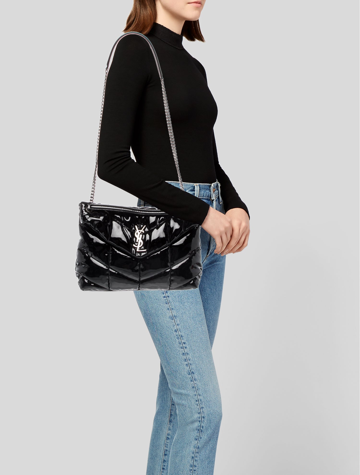 Saint Laurent Patent Leather Crossbody Bag