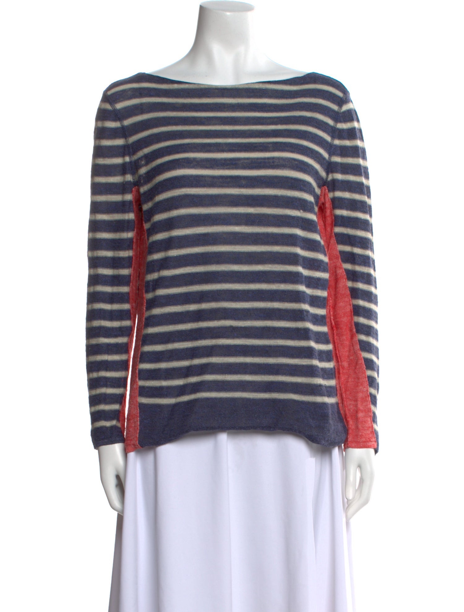 Tory Burch Linen Striped Top