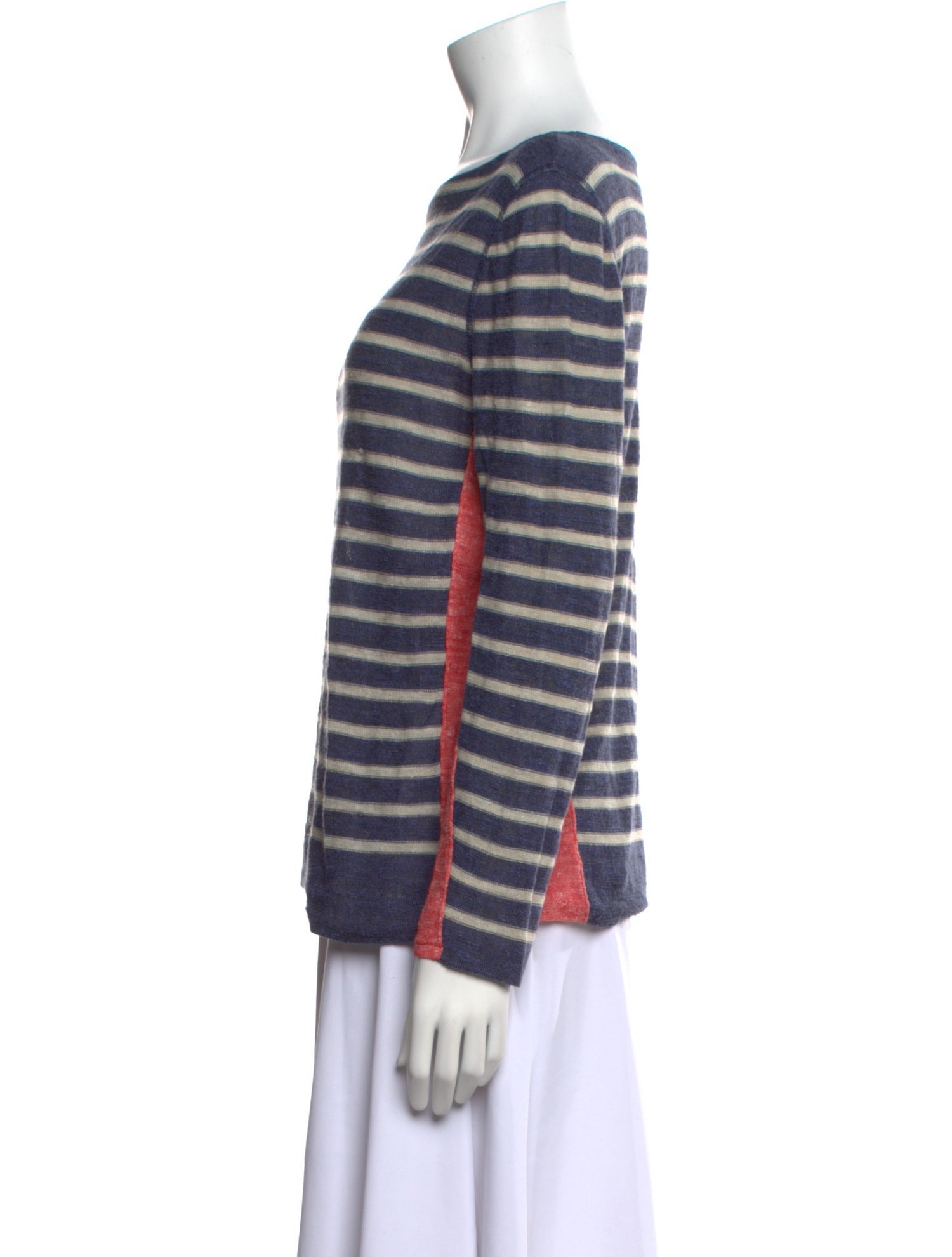 Tory Burch Linen Striped Top