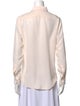 Saint Laurent Silk Long Sleeve Button-Up Top