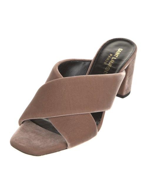 Saint Laurent Velvet Slides