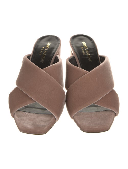 Saint Laurent Velvet Slides