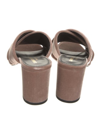 Saint Laurent Velvet Slides