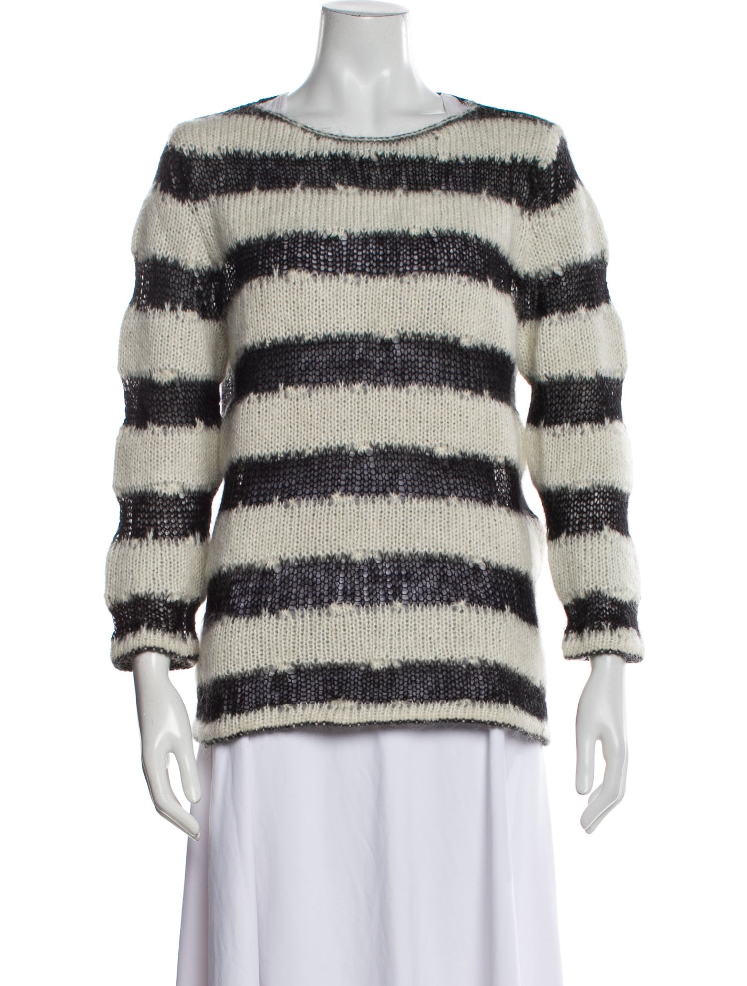 Saint Laurent Mohair Striped Sweater