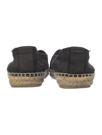 Saint Laurent Suede Embroidered Accent Espadrilles