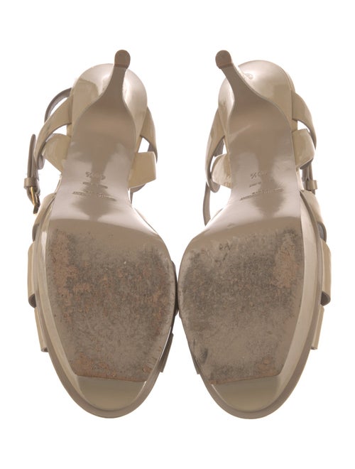 Saint Laurent Patent Leather T-Strap Sandals