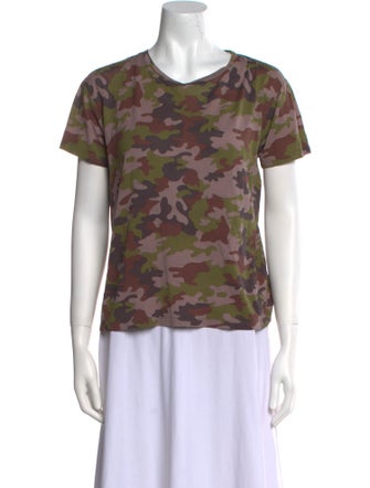 Saint Laurent 2014 Camouflage Print T-Shirt