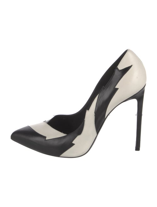 Saint Laurent Leather Colorblock Pattern Pumps