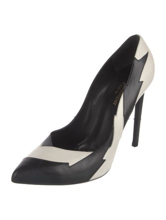 Saint Laurent Leather Colorblock Pattern Pumps
