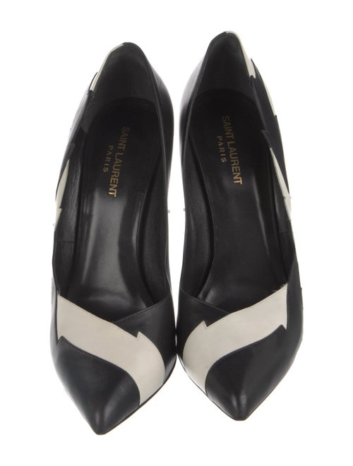 Saint Laurent Leather Colorblock Pattern Pumps