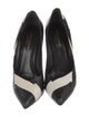 Saint Laurent Leather Colorblock Pattern Pumps