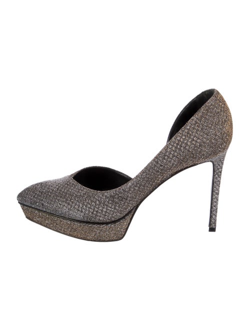 Saint Laurent Glitter Glitter Accents D'Orsay Pumps
