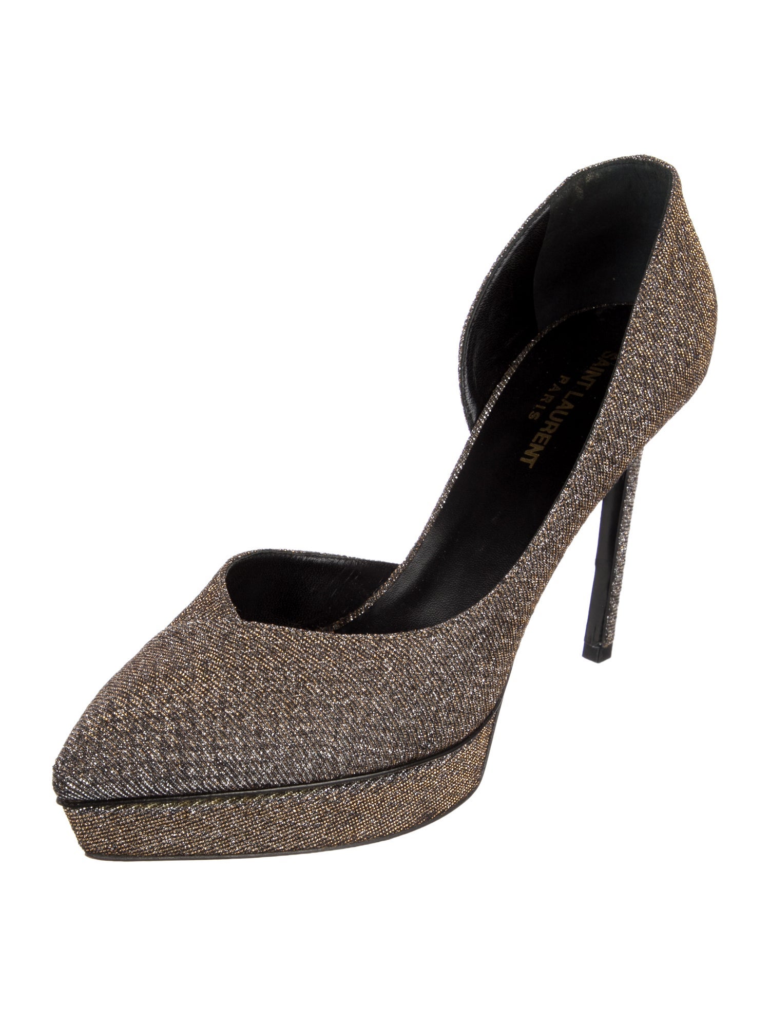 Saint Laurent Glitter Glitter Accents D'Orsay Pumps