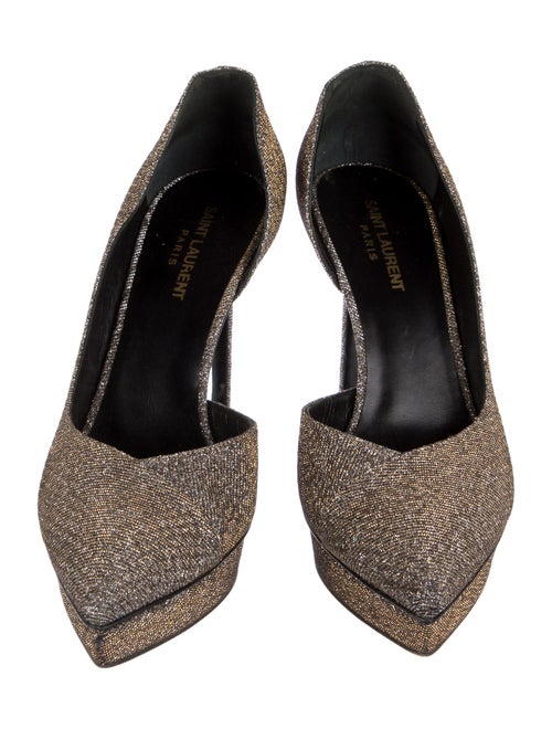Saint Laurent Glitter Glitter Accents D'Orsay Pumps
