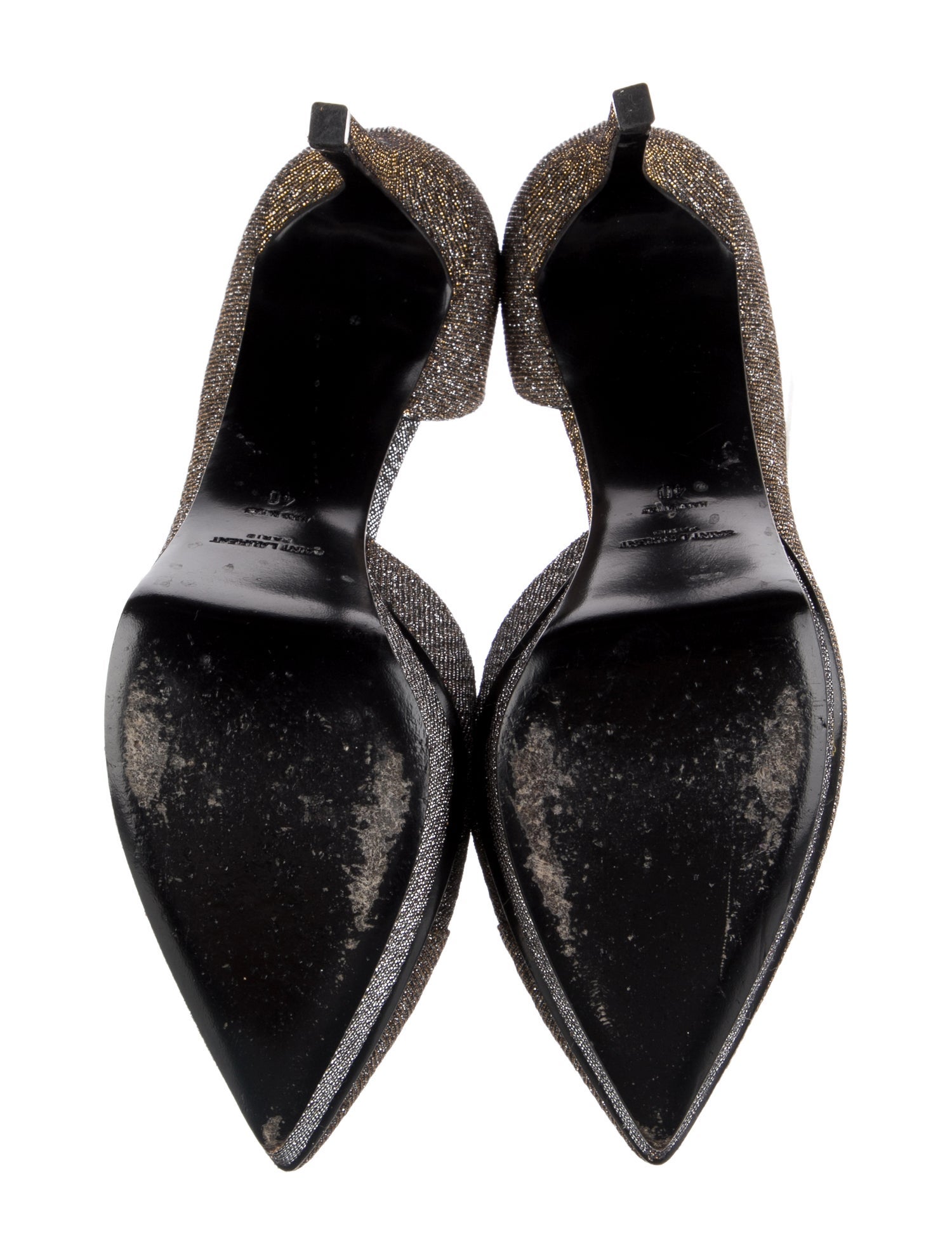 Saint Laurent Glitter Glitter Accents D'Orsay Pumps